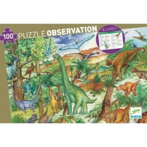 3070900074248-puzzle-observation---dinosaures---100-pcs--livret