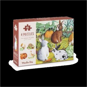 3575677124498-4-mini-puzzles-des-animaux---le-jardin-du-moulin